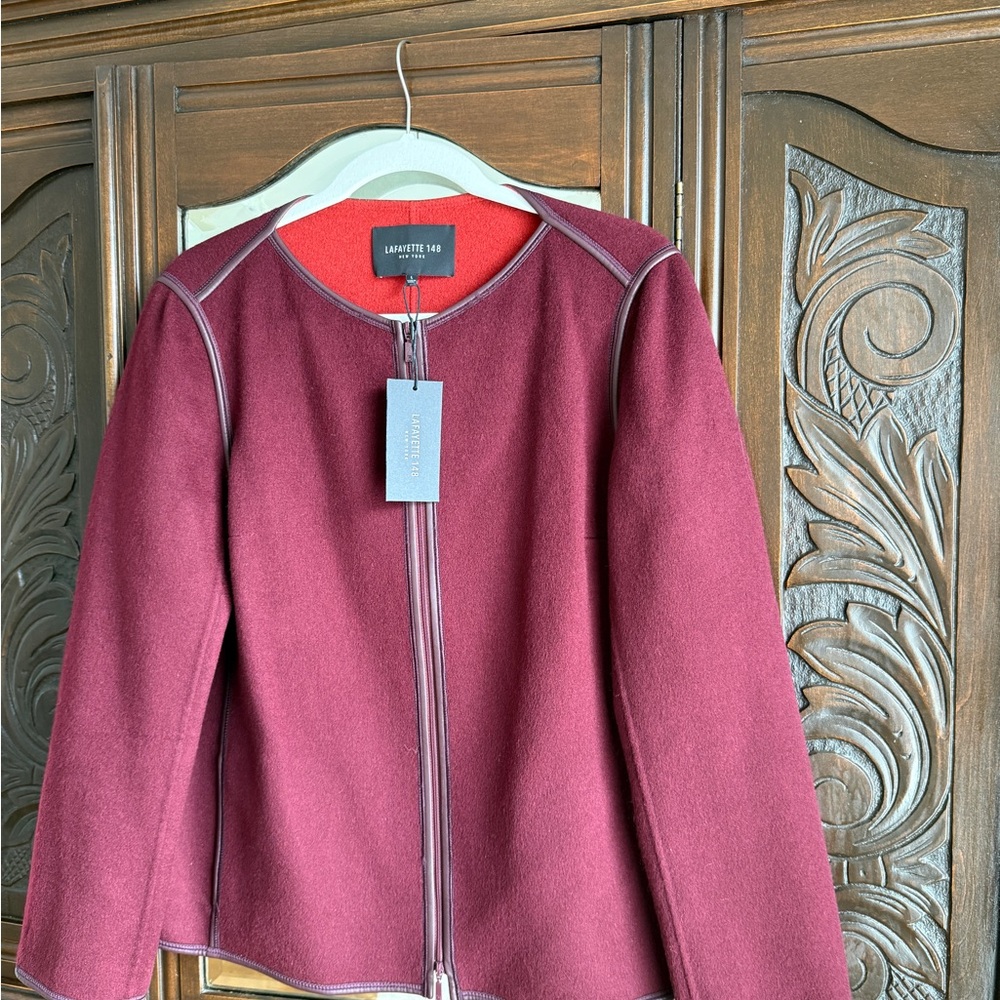 Lafayette 148 New York Burgundy Women's Blazer